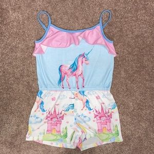 NWT sunshine swing unicorn romper size 7